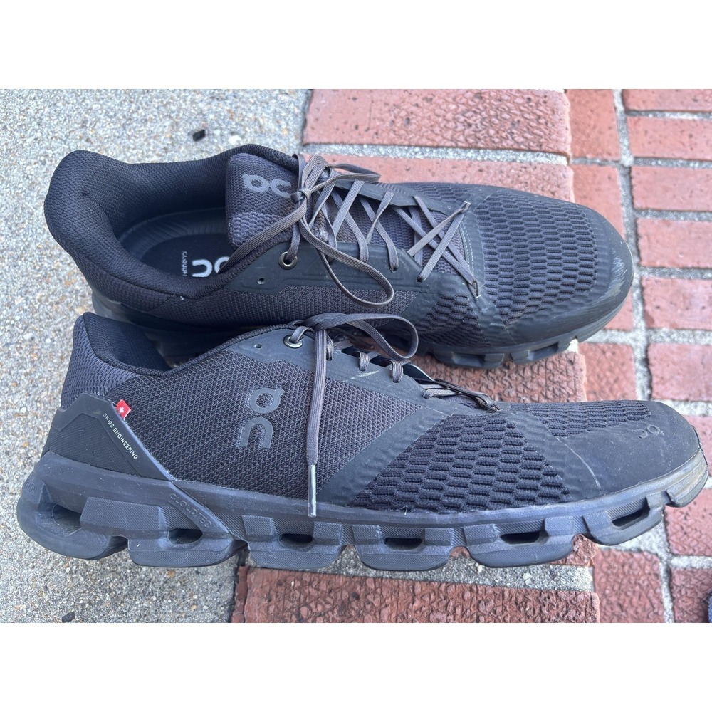On Cloudflyer Shoes Mens Size 12.5 Black Mesh Running Sneakers CloudTec